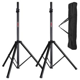 5 Core Speaker Stand Tripod Pair Tall Height Adjustable Heavy Duty DJ Light Floor Stands Universal 35mm Pole Mount PA Studio Monitor Large Subwoofer S
