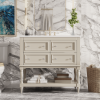 36" Bathroom Vanity Cabinet with Sink Combo Set, Undermount Resin Sink, Free Standing Vanity Set with 4 Drawers, Solid Wood Frame Bathroom Cabinet, Be