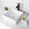 Bathroom Topmount Vessel Sink Above Counter White Porcelain Ceramic Vanity Sink Art Basin