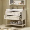 36" Bathroom Vanity Cabinet with Sink Combo Set, Undermount Resin Sink, Free Standing Vanity Set with 4 Drawers, Solid Wood Frame Bathroom Cabinet, Be