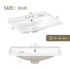 24" Bathroom Vanity With Sink, Bathroom Storage Cabinet with Drawer and Open Shelf, Solid Wood Frame