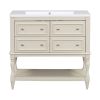 36" Bathroom Vanity Cabinet with Sink Combo Set, Undermount Resin Sink, Free Standing Vanity Set with 4 Drawers, Solid Wood Frame Bathroom Cabinet, Be