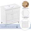 30" Bathroom Vanity with Sink, Bathroom Cabinet with Two Doors and One Drawer