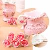 Creative Resin Rose Stainless Steel Dessert Forks Set Fruit Forks Home Decor