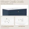 36'' Bathroom Vanity with Top Sink, Modern Bathroom Storage Cabinet with 2 Drawers and a Tip-out Drawer, Single Sink Bathroom Vanity
