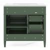 36'' Bathroom Vanity with Top Sink, Modern Bathroom Storage Cabinet with 2 Drawers and a Tip-out Drawer, Single Sink Bathroom Vanity