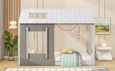 Twin Size House Platform with Roof and Window