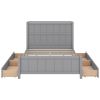 Full Size Platform Bed with Drawers and Storage Shelves